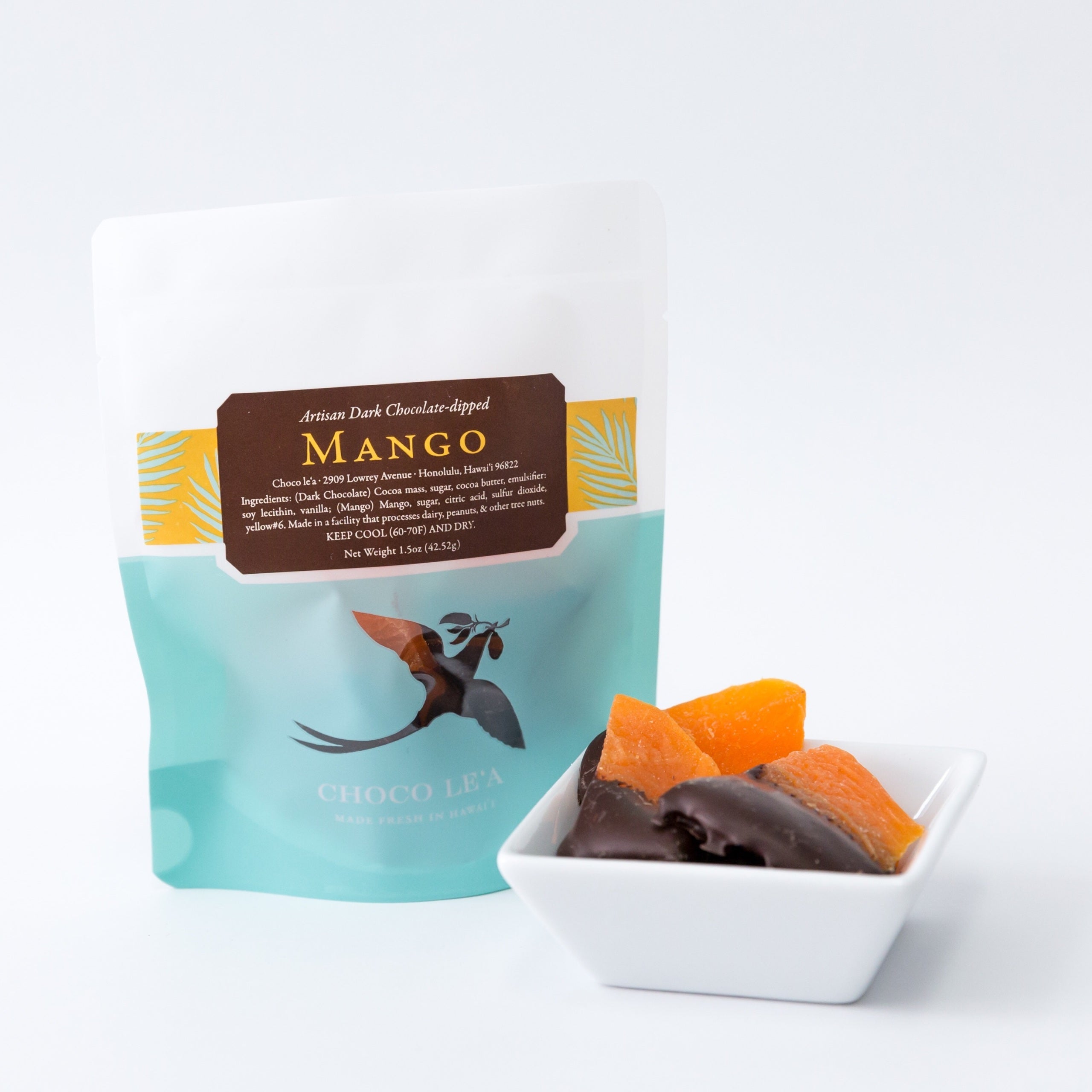 Dark Chocolate Dipped Mango Choco le`a