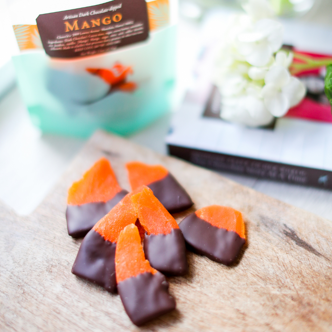 Dark Chocolate Dipped Mango Choco le`a