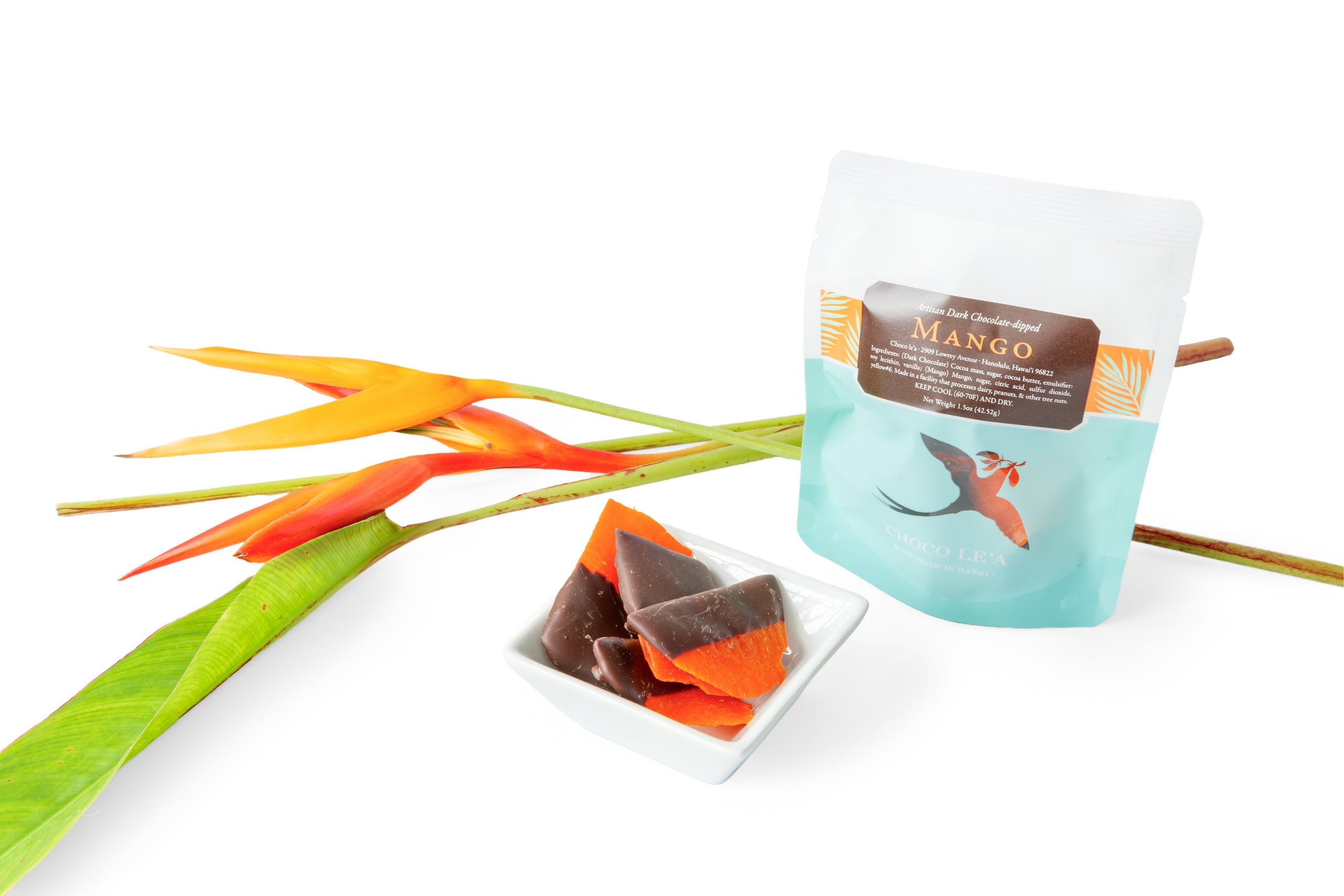 Dark Chocolate Dipped Mango Choco le`a